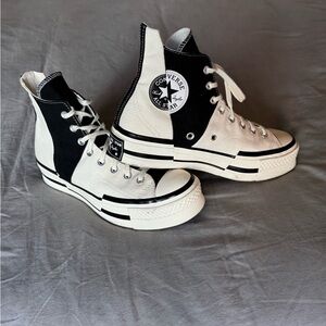 Converse Two-Tone Black and White High-Tops